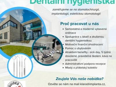 Zubní klinika IMPLANTA přijme Dentální hygienistku